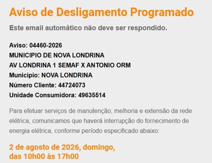 Atenção: semáforos da Av. Antônio Ormeneze ficarão desligados no domingo (02)