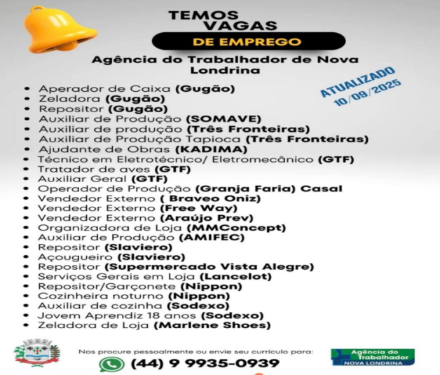 Empregos Setembro