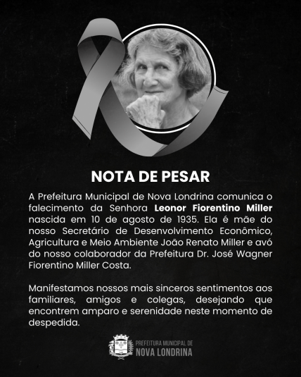 Nota de Pesar 🖤