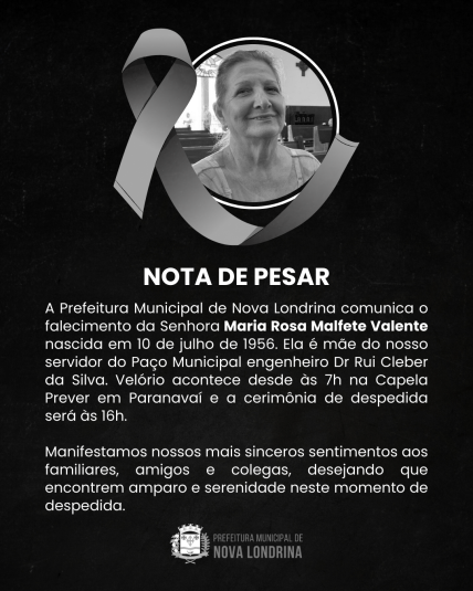 Nota de Pesar 🖤