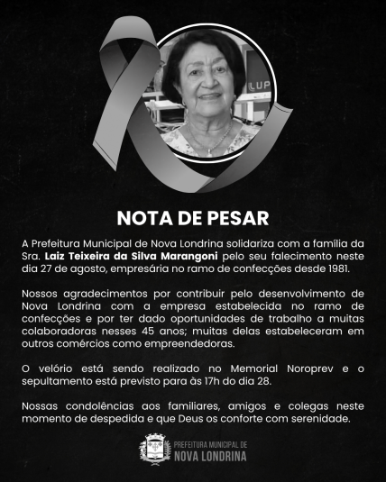 Nota de Pesar 🖤