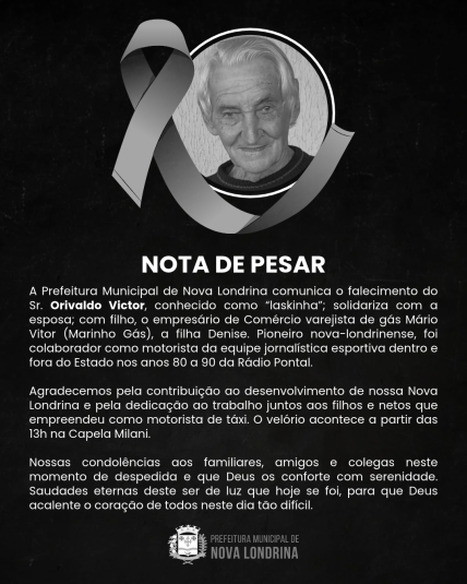 Nota de Pesar 🖤