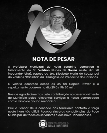 Nota de Pesar 🖤