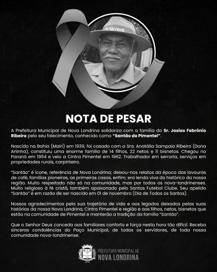 Nota de Pesar 🖤