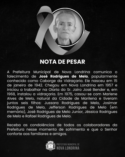 Nota de Pesar 🖤