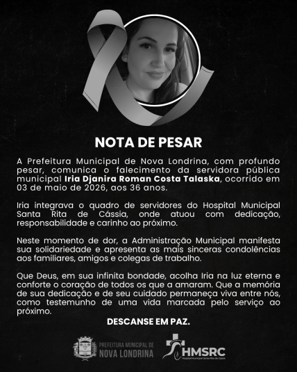 Nota de Pesar 🖤