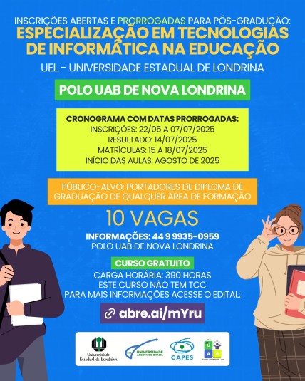Polo UAB - Pós-graduação Especialização em Tecnologias de Informática na Educação
